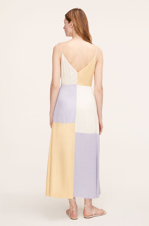 Rebecca Taylor Color Blocked Sleeveless Twill Dress In Colorblock Sorbet Combo