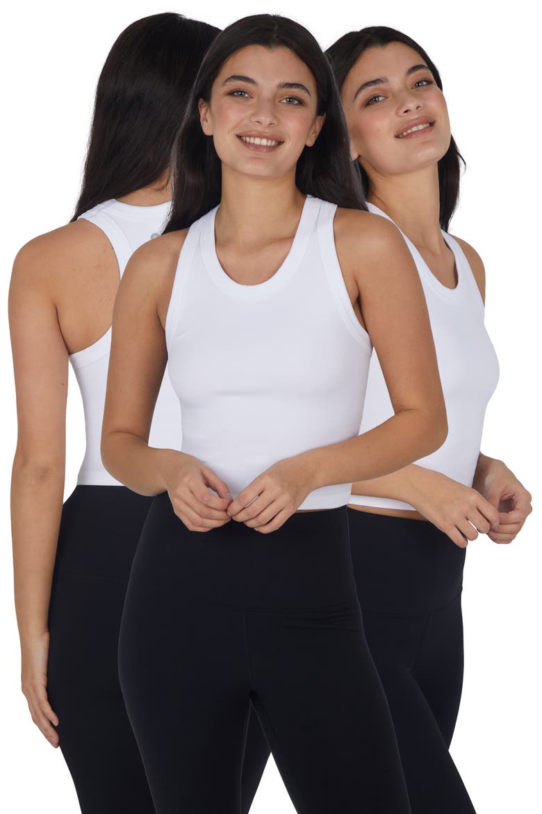 3-Pack Seamless Crop Tanks, Main, color, WHITE/ WHITE/ WHITE