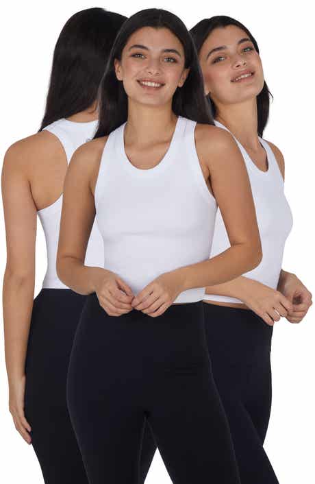 90 DEGREE BY REFLEX 3-Pack Seamless Crop Tanks
