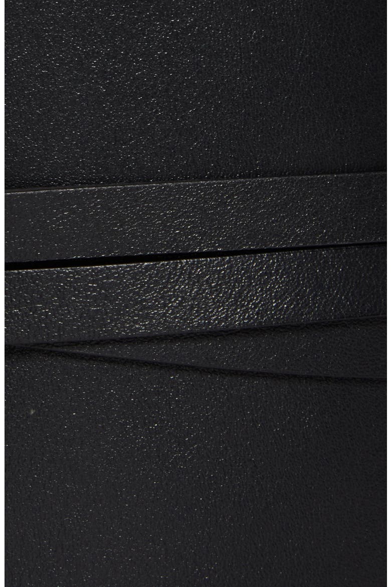 Wide Calfskin Leather Tie Belt, Alternate, color, BLACK