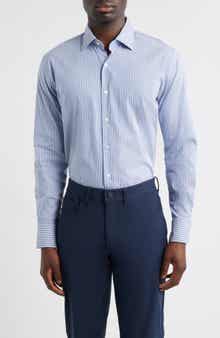 Langley Stripe Crown Lite Performance Twill Button-Up Shirt
