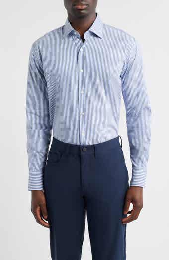 Langley Stripe Crown Lite Performance Twill Button-Up Shirt