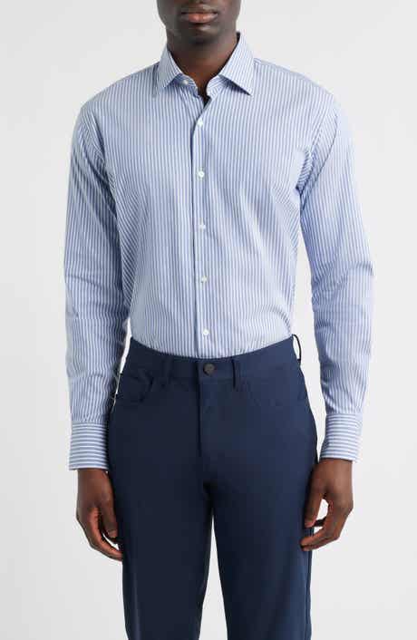 Langley Stripe Crown Lite Performance Twill Button-Up Shirt