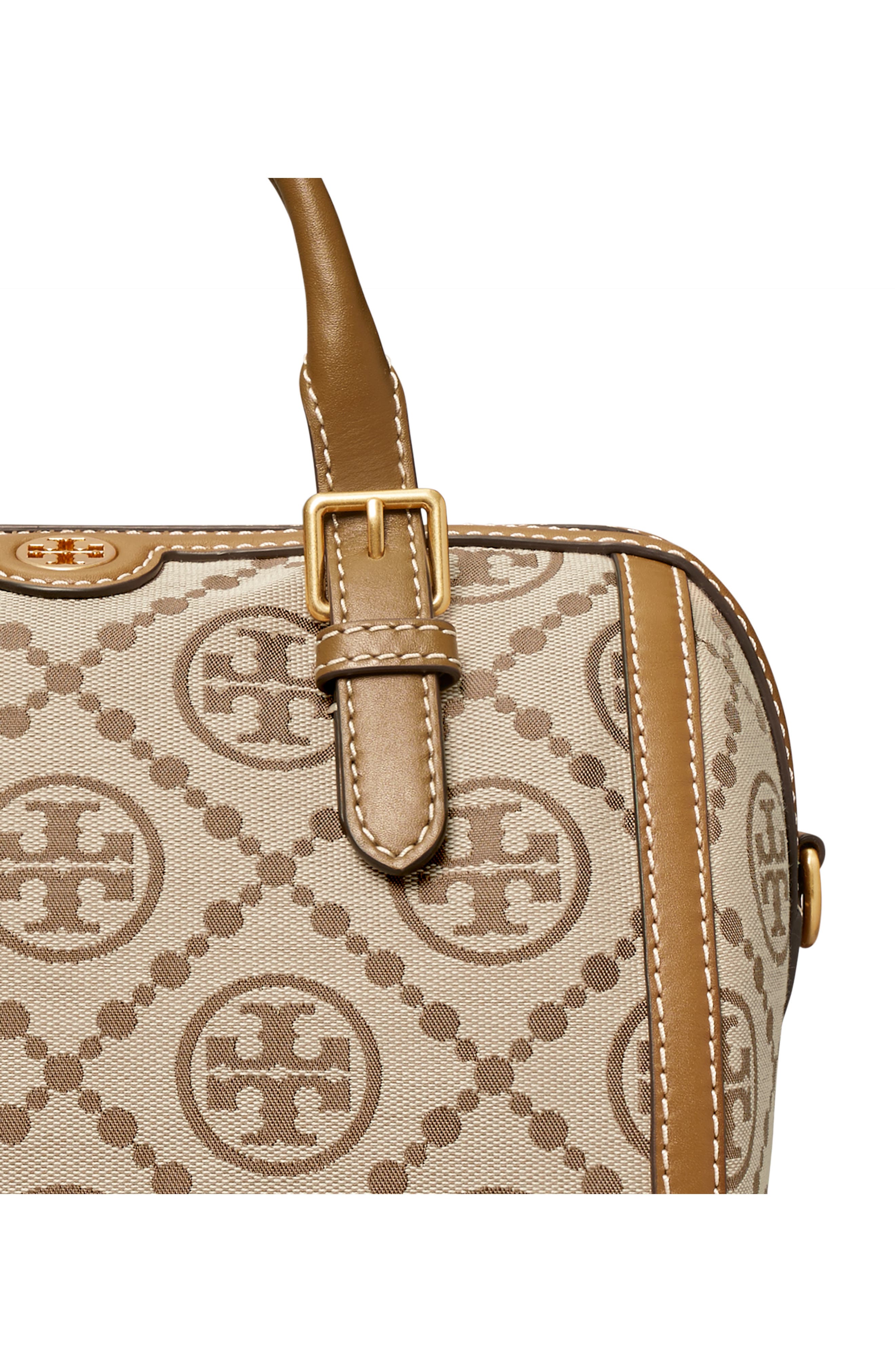 Tory Burch T Monogram Jacquard Barrel Shoulder Bag, Alternate, color, 