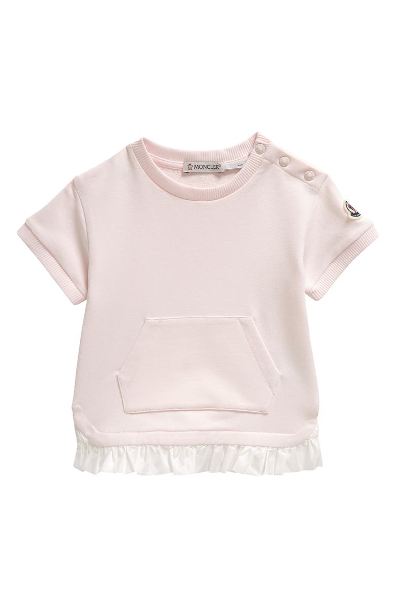 Moncler Kids' Logo Patch Short Sleeve Sweatshirt Dress, Main, color,