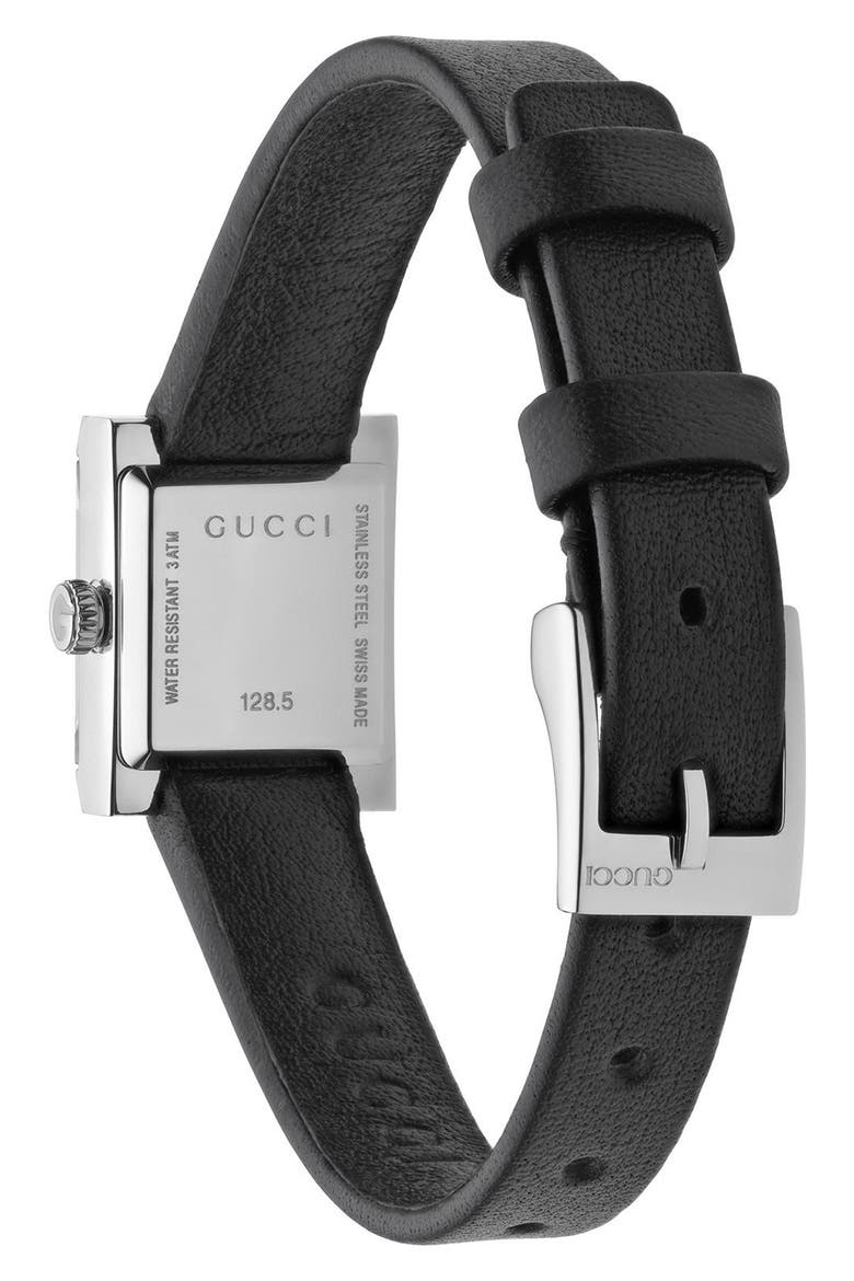 G-Frame Bracelet Watch, 14mm x 18mm, Alternate, color, BLACK/ STEEL