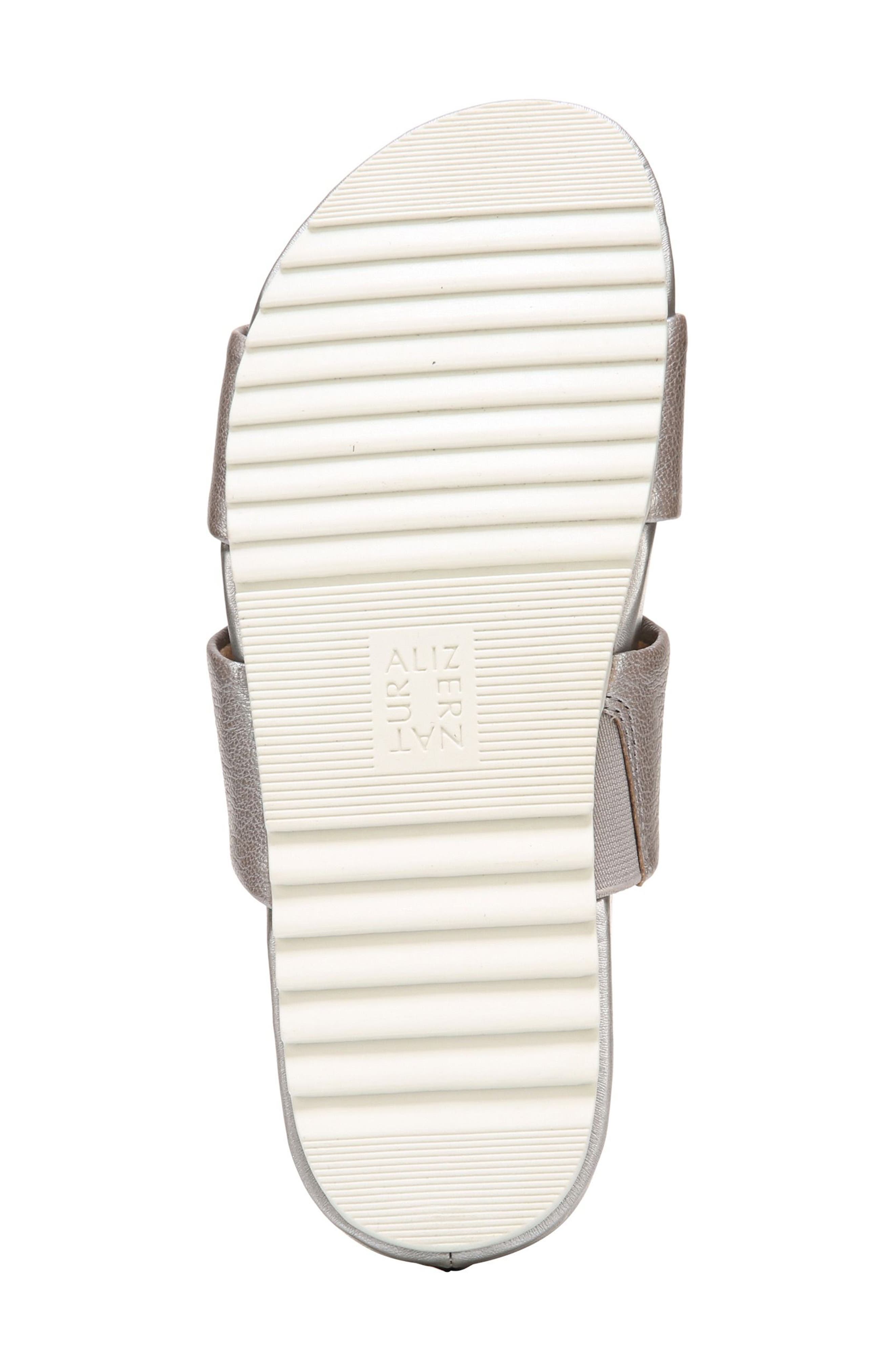Amabella Slide Sandal, Alternate, color, SILVER LEATHER
