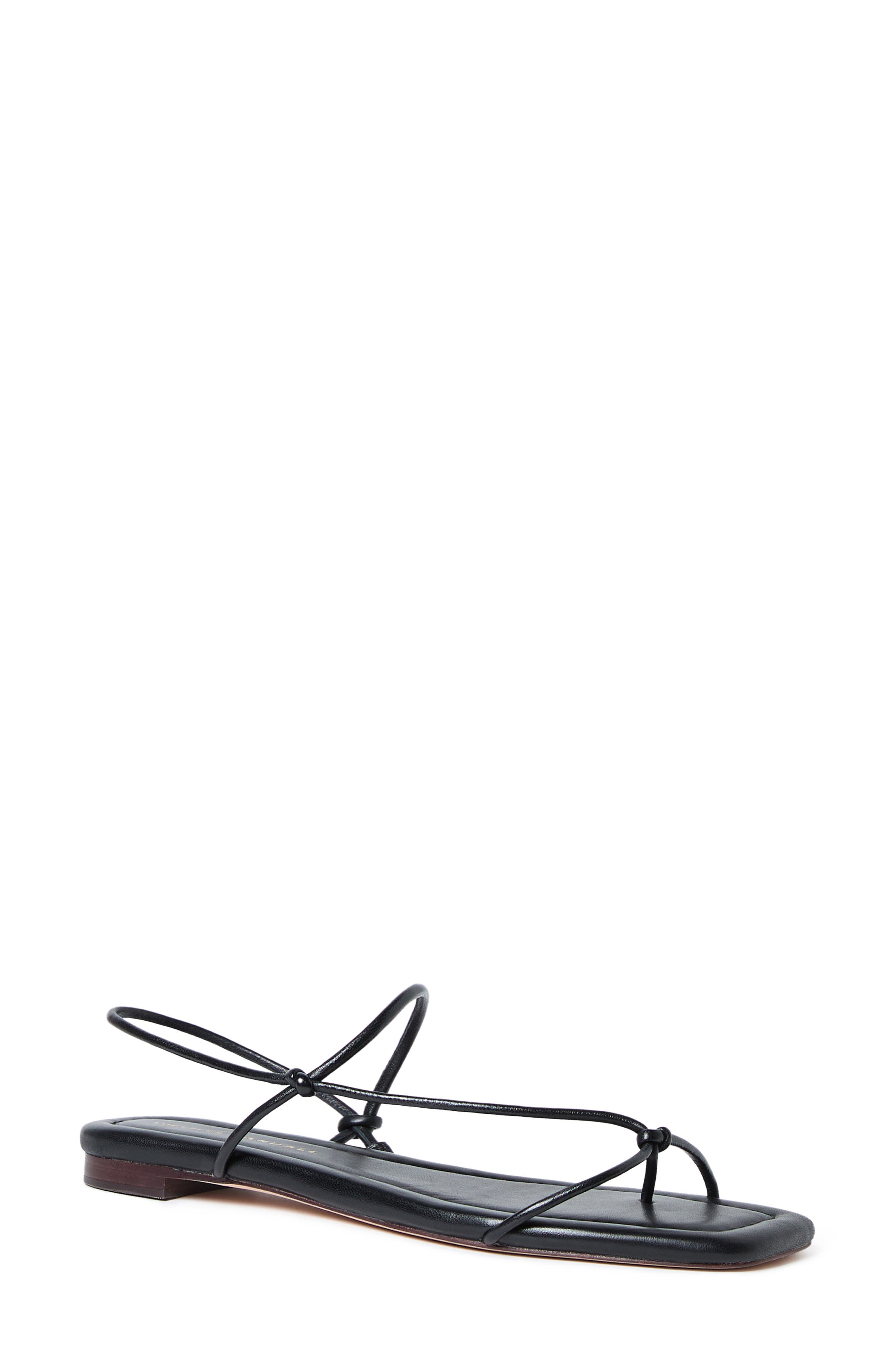 Loeffler Randall Eleanor Strappy Flat Leather Sandal