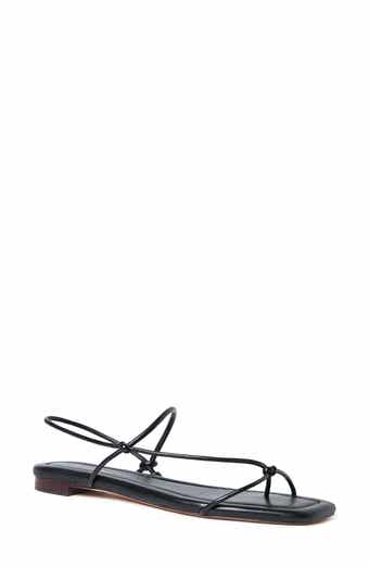 Loeffler Randall Eleanor Strappy Flat Leather Sandal