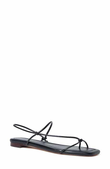 Loeffler Randall Eleanor Strappy Flat Leather Sandal