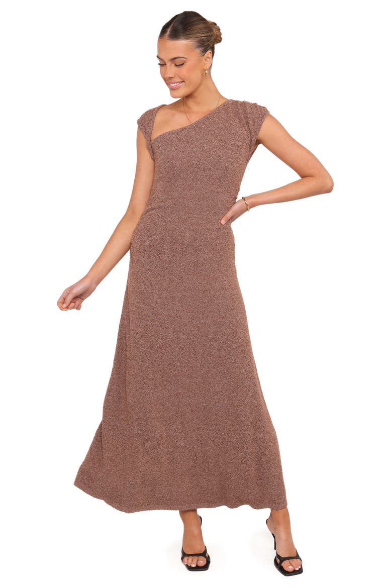 Talisa Asymmetric A-Line Dress, Alternate, color, BROWN MARLE