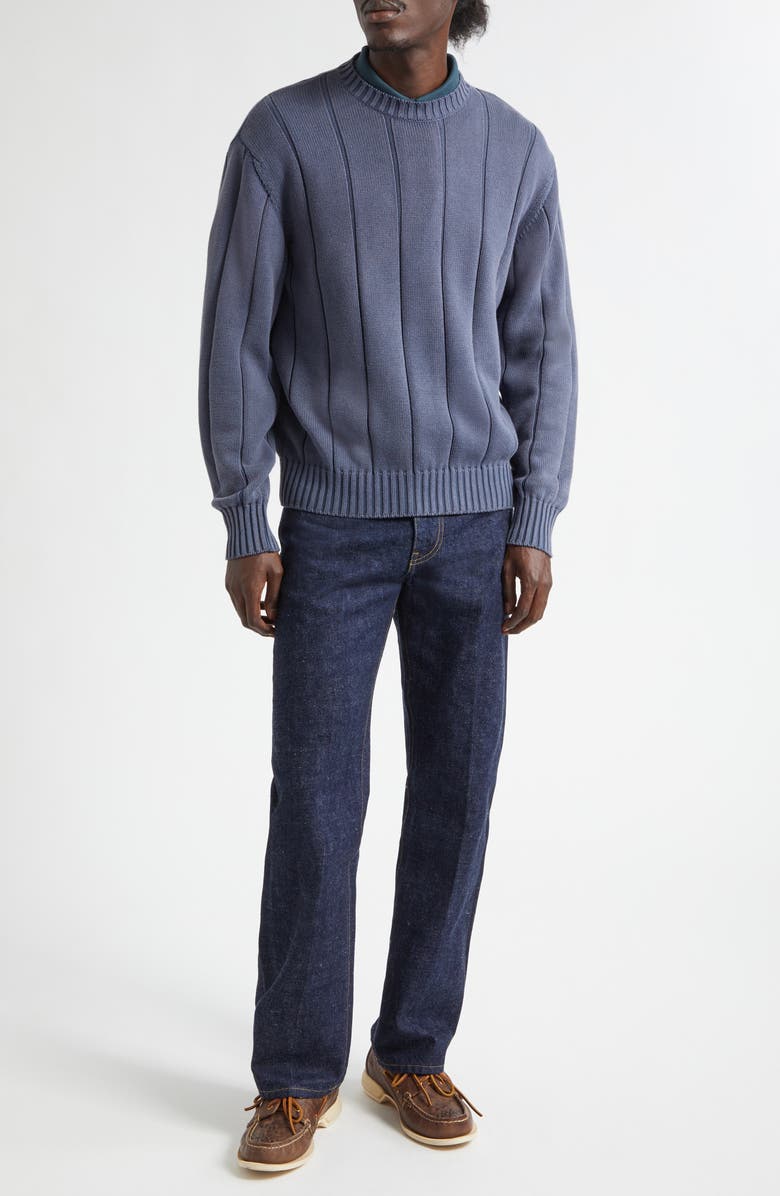 Noah Drop Needle Cotton Sweater, Alternate, color, Deep Blue