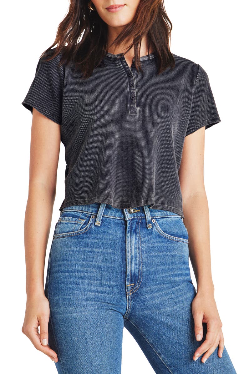 Splendid Bethany Thermal Short Sleeve Henley, Main, color, 