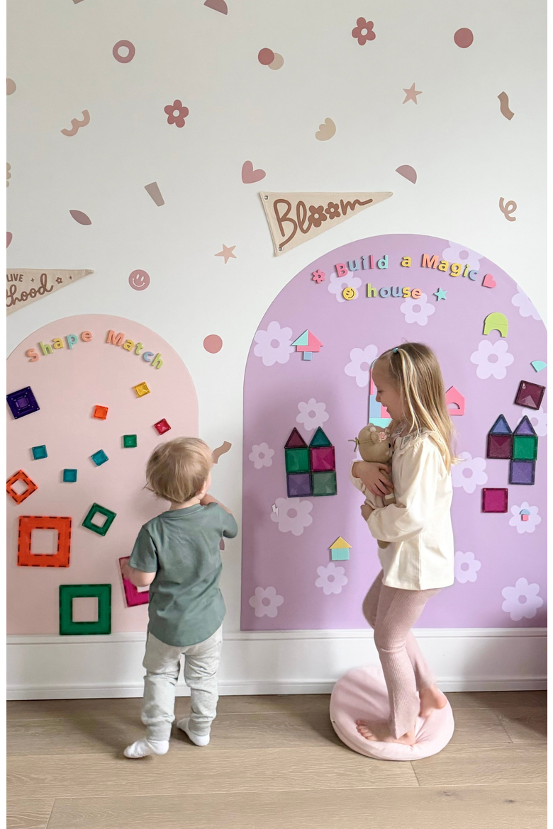 MEGA Magic Playwall Arch Magnetic Wall Decal, Alternate, color, Daisy