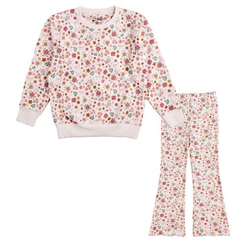 Berry Floral Sweatshirt & Flare Legging Set