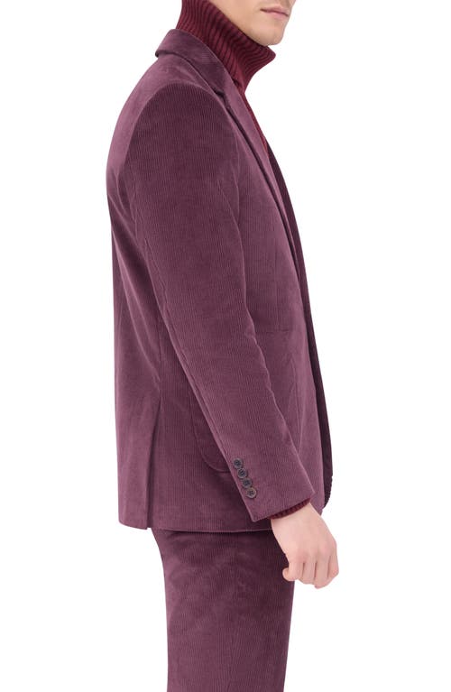 Bugatchi Comfort Stretch Corduroy Blazer In Cabernet