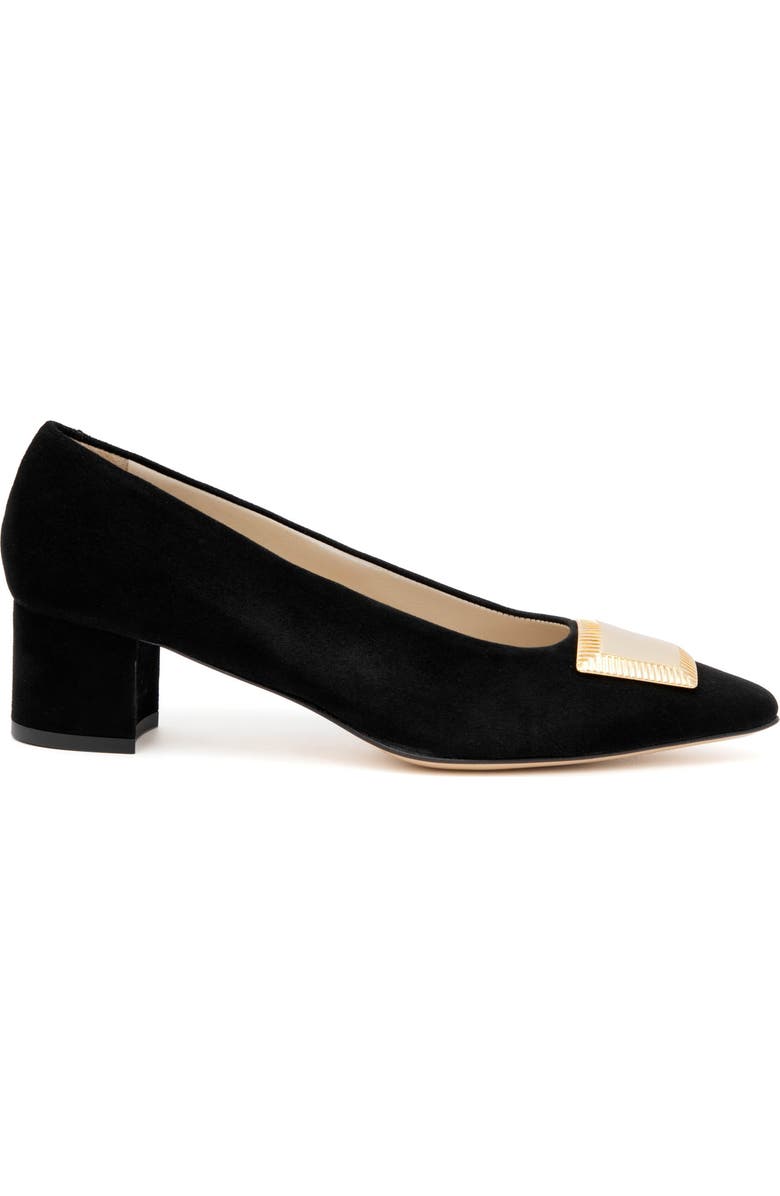 Amalfi by Rangoni Piramide Pointed Toe Pump, Alternate, color, Black Cashmer Gold Ornament