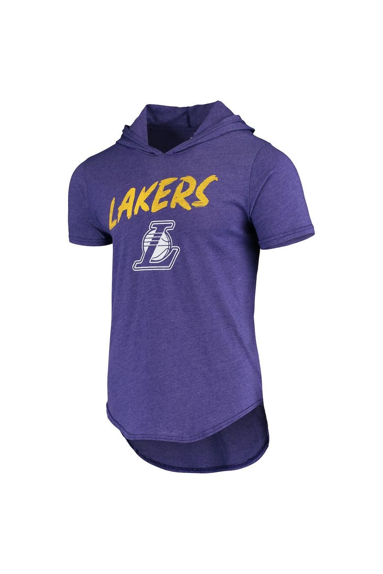 Men's Fanatics Branded LeBron James Heathered Purple Los Angeles Lakers Hoodie Tri-Blend T-Shirt, Alternate, color, Purple