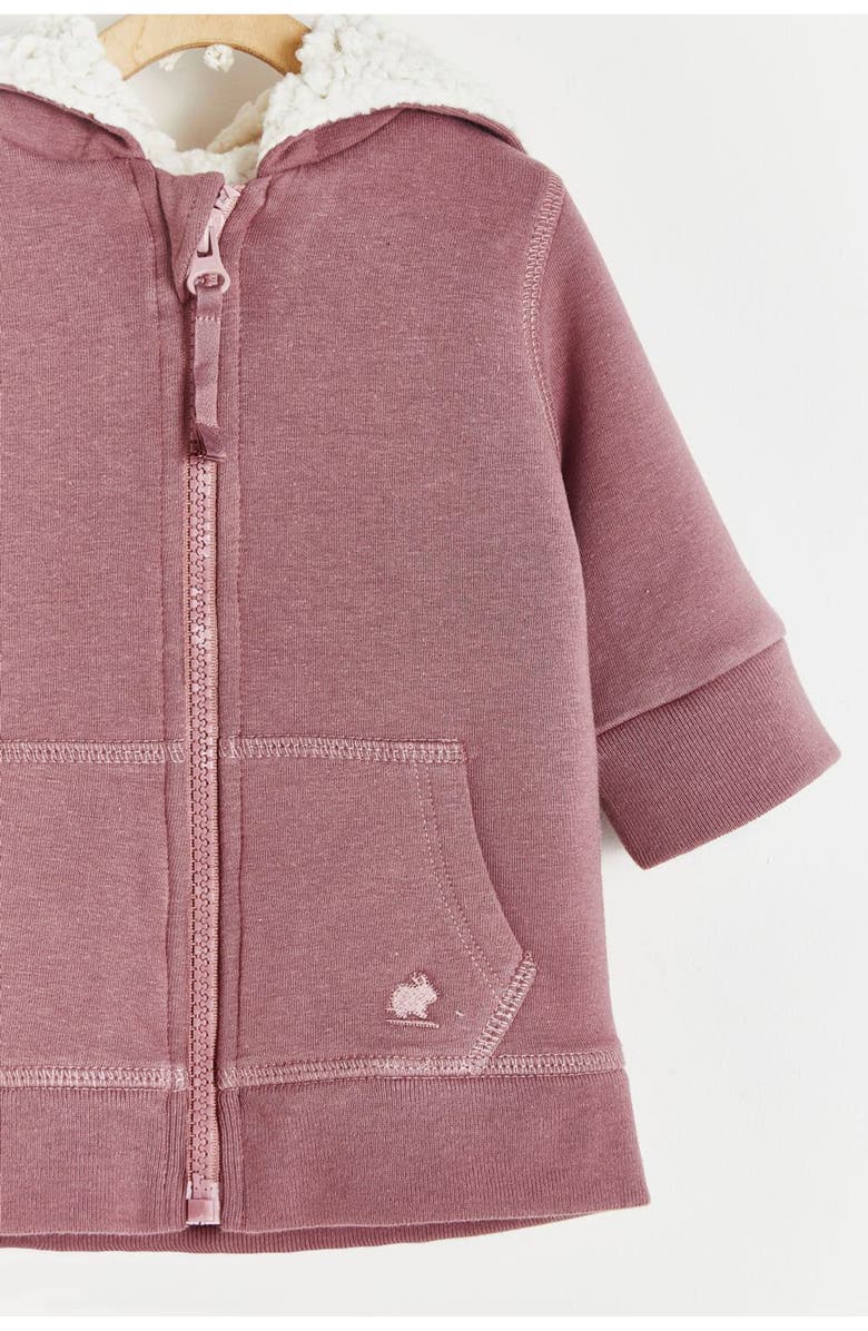 Babycottons Tree Fleece & Teddy Fleece Hoodie, Alternate, color, Purple