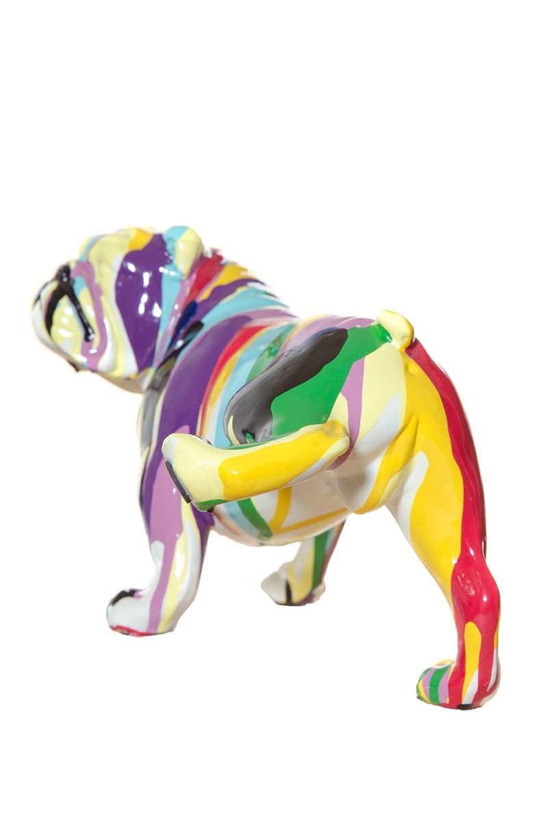 INTERIOR ILLUSIONS Graffiti Bulldog with Leg Up, Alternate, color, Graffiti/Multi-Color