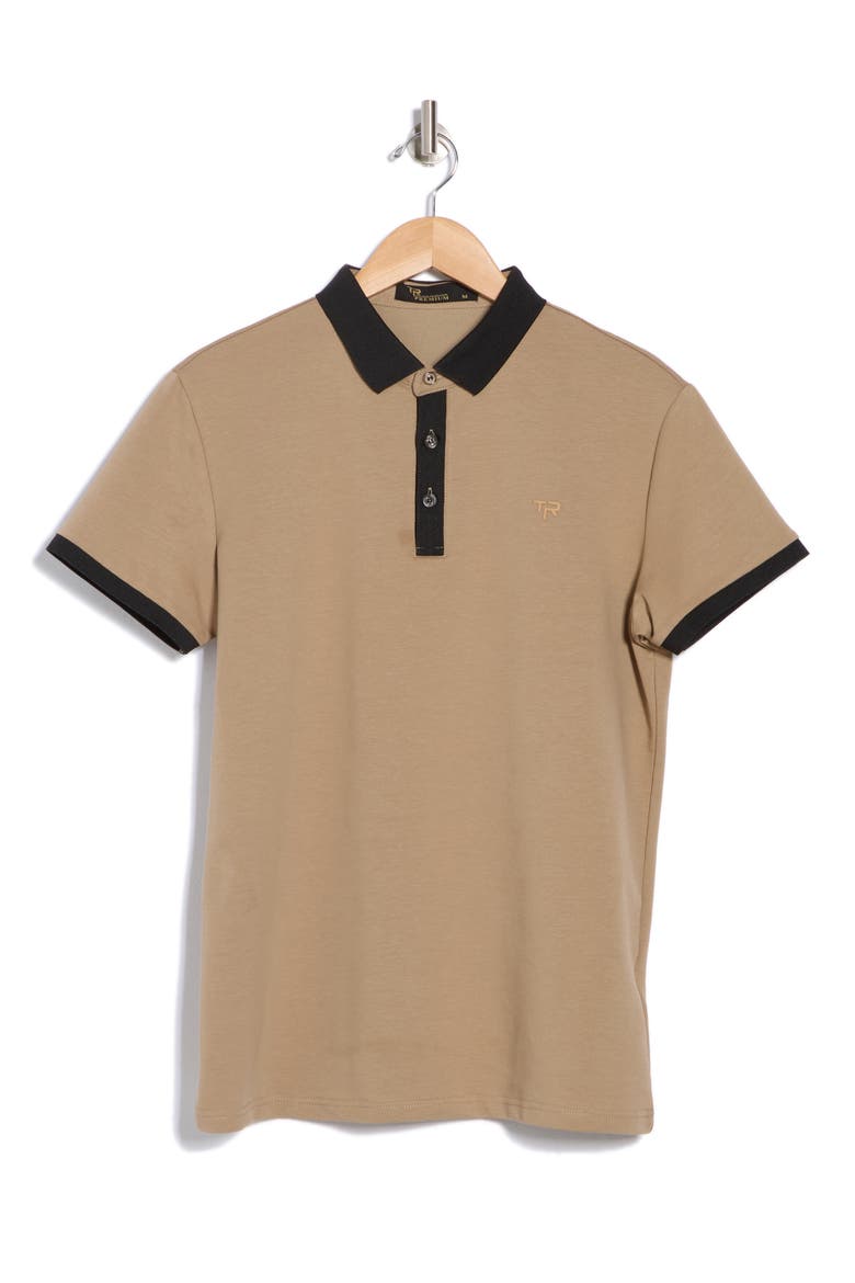 Slim Fit Stretch Cotton Polo, Alternate, color, MUSHROOM