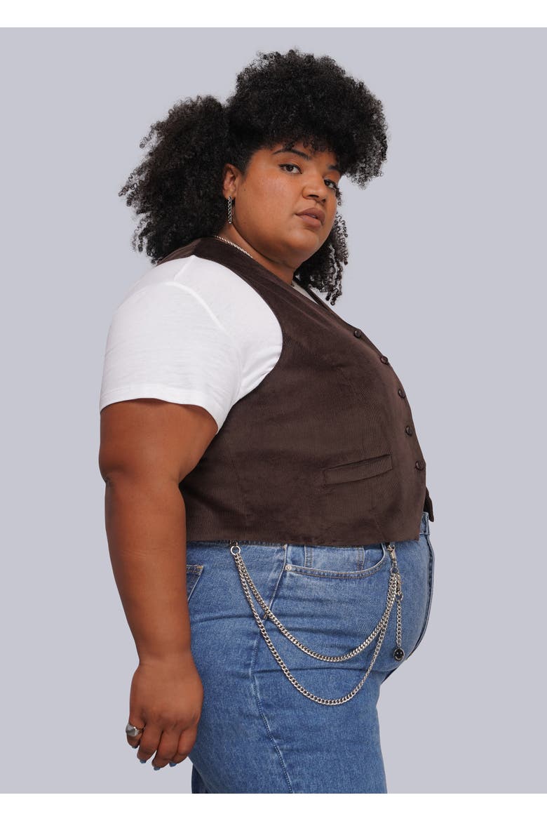 The Essential Corduroy Vest, Alternate, color, MOCHA