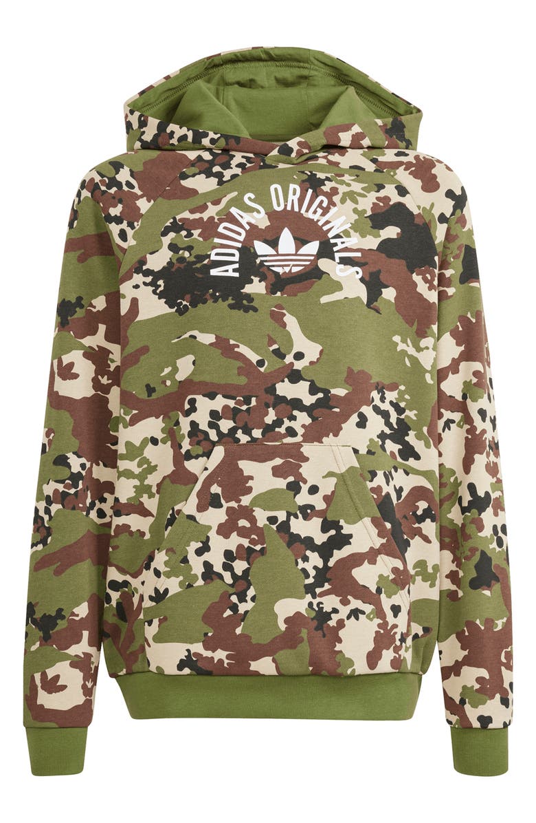 adidas Kids' Lifestyle Camo Print Hoodie & Joggers Set, Main, color, 