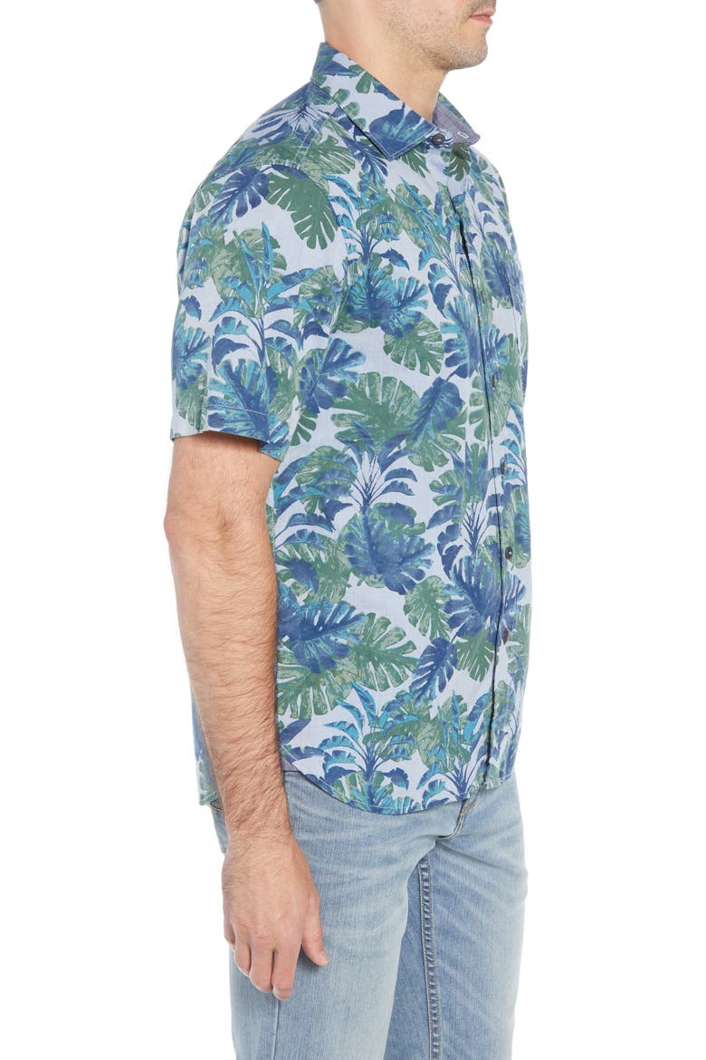 Shadow Shade Regular Fit Camp Shirt, Alternate, color, SEAGROVE