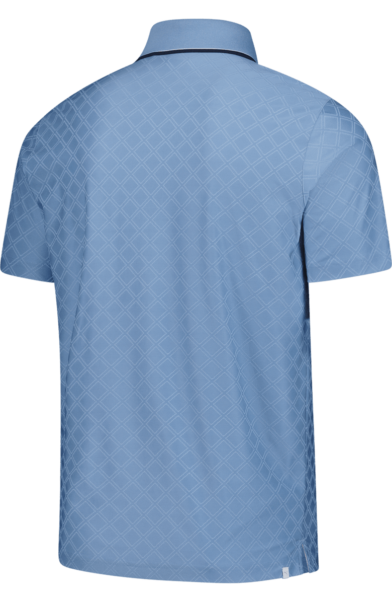 PUMA Men's Puma Blue Arnold Palmer Invitational Tipped Jacquard Polo, Alternate, color, Blue