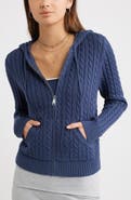 BP. Cable Stitch Hooded Cardigan