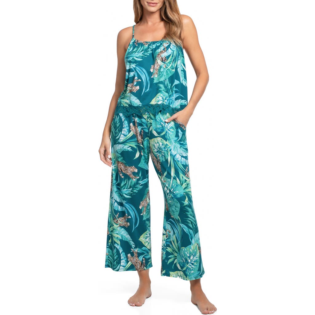In Bloom By Jonquil Bonnie Satin Camisole Pajamas In Green