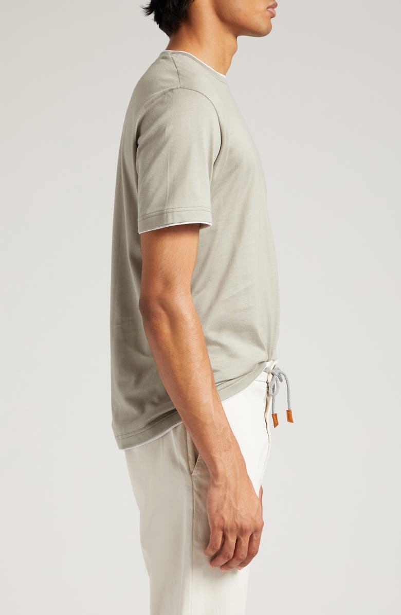 Eleventy Crewneck Giza Egyptian Cotton T-Shirt, Alternate, color, 