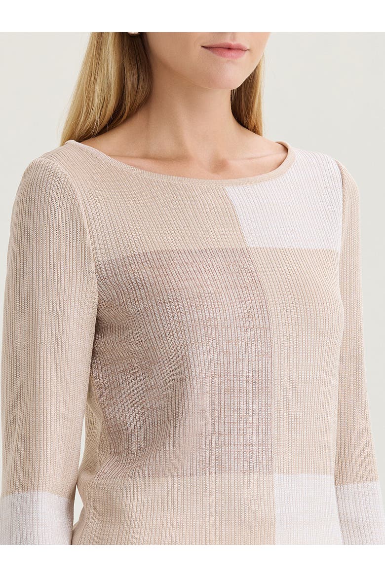 Pearlescence Colorblock Knit Tunic, Alternate, color, Biscotti/White/Charmeuse