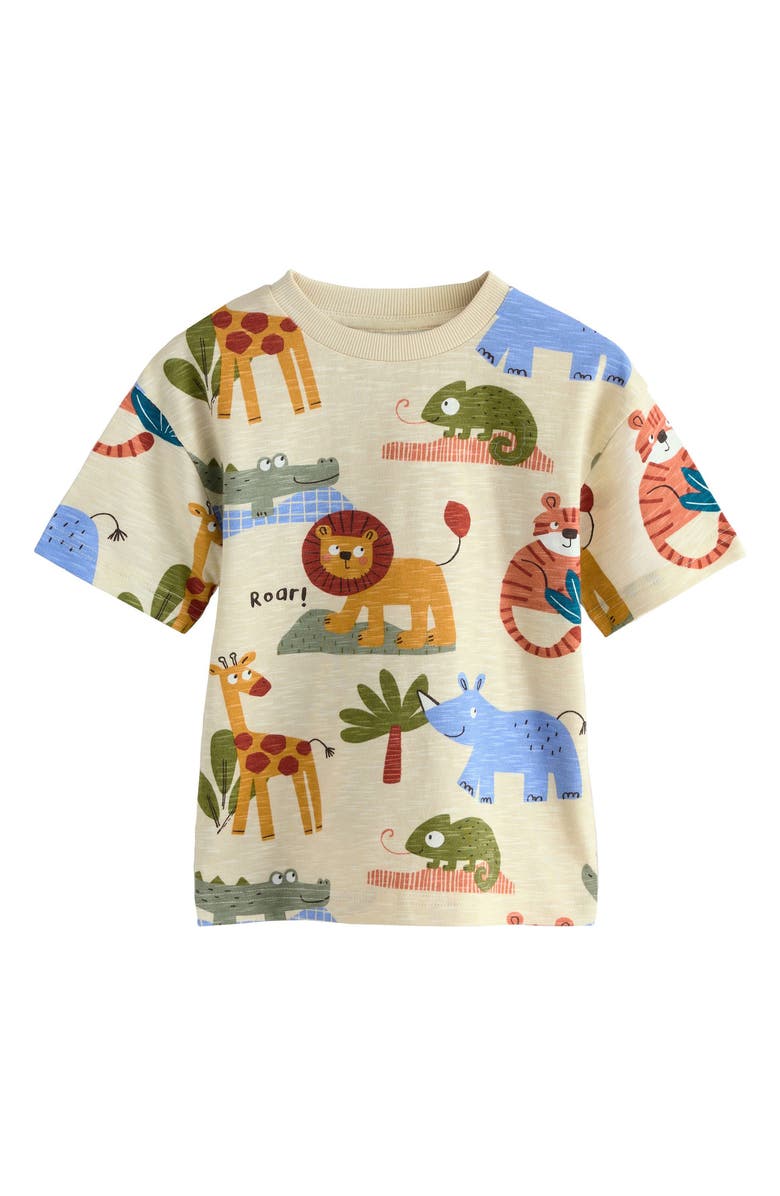 NEXT Kids' Assorted 3-Pack Safari T-Shirts, Alternate, color, Green
