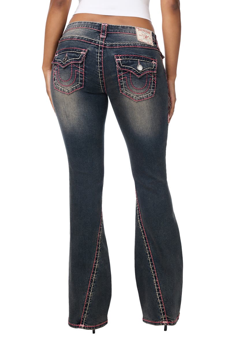 Joey Low Rise Flare Jeans, Alternate, color, DARK WASH