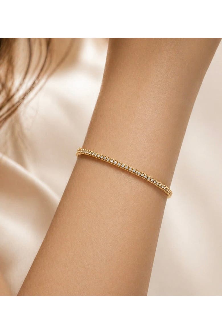 Elara Diamond Bangle, Alternate, color, Yellow Gold