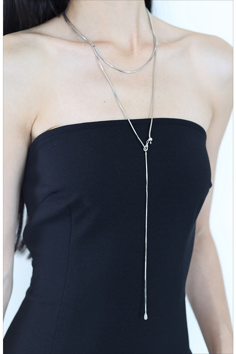 Whispers Chain Necklace, Alternate, color, Silver