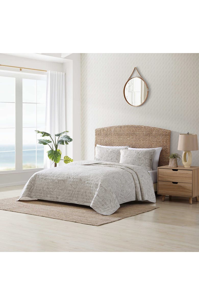 Tommy Bahama Ocean Deep Reversible Quilt & Sham Set, Alternate, color, Beige