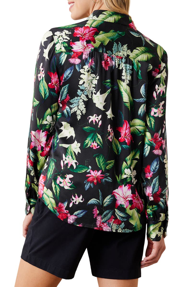 Tommy Bahama Floral Silk Button-Up Shirt, Alternate, color,