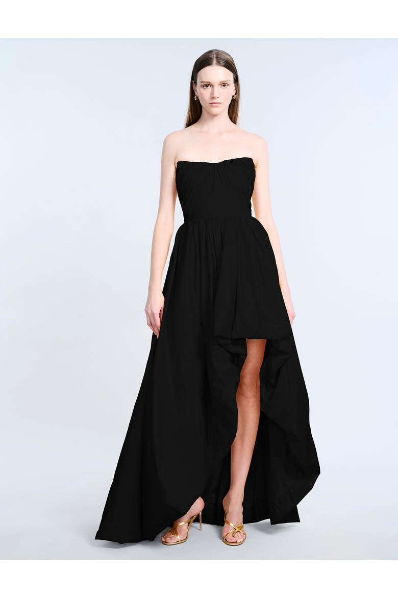 High Slit Ball Gown, Main, color, Black