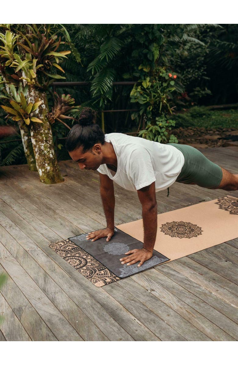 Yoga Design Lab Yoga Hand Towel, Alternate, color, Mandala Black