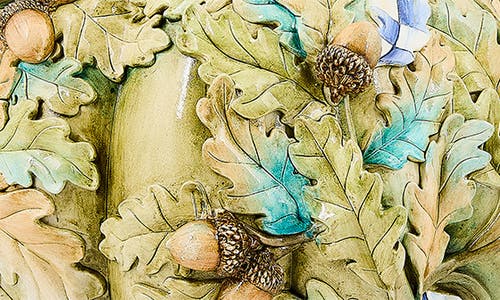 Mackenzie-childs Mackenzie Childs Royal Autumn Acorn Large Pumpkin In Green