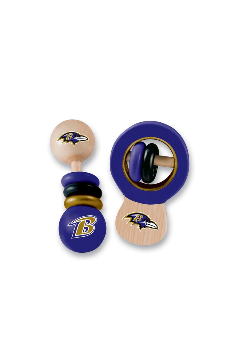 Baltimore Ravens Baby Rattles 2-Pack, Main, color, Multicolor