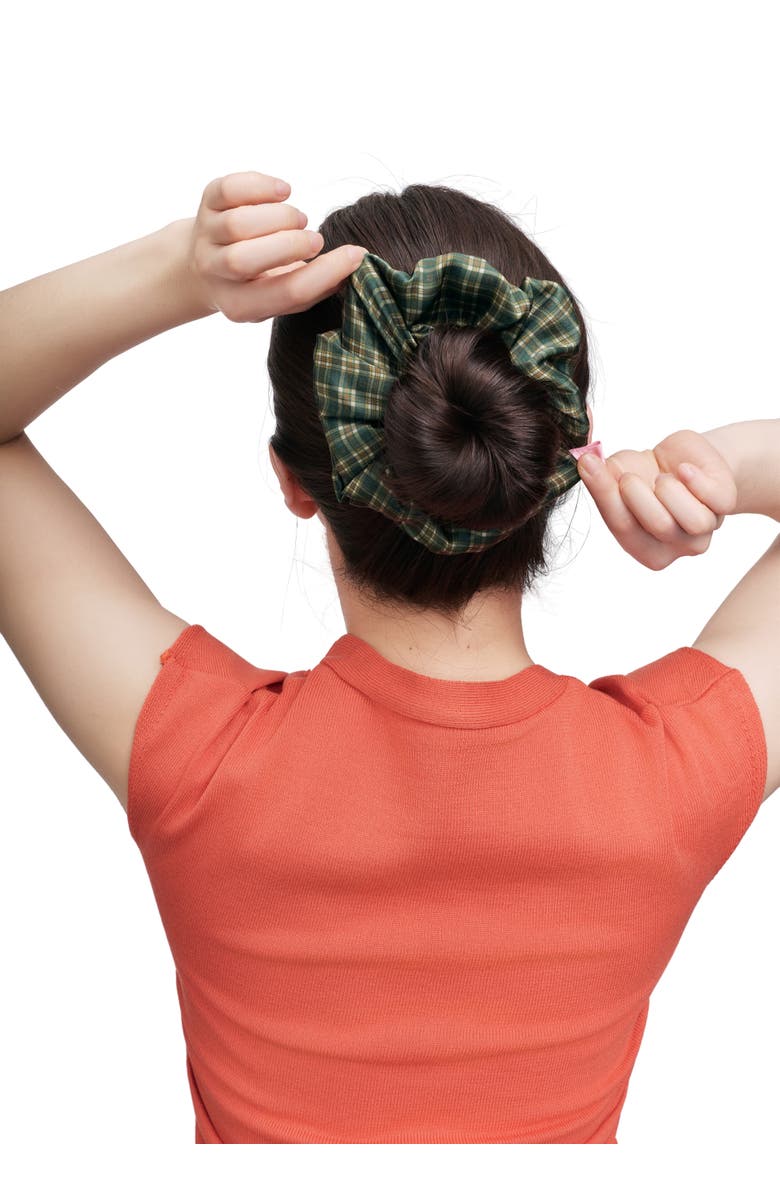 OLAH Grevelyn Silk Scrunchie, Alternate, color, Green