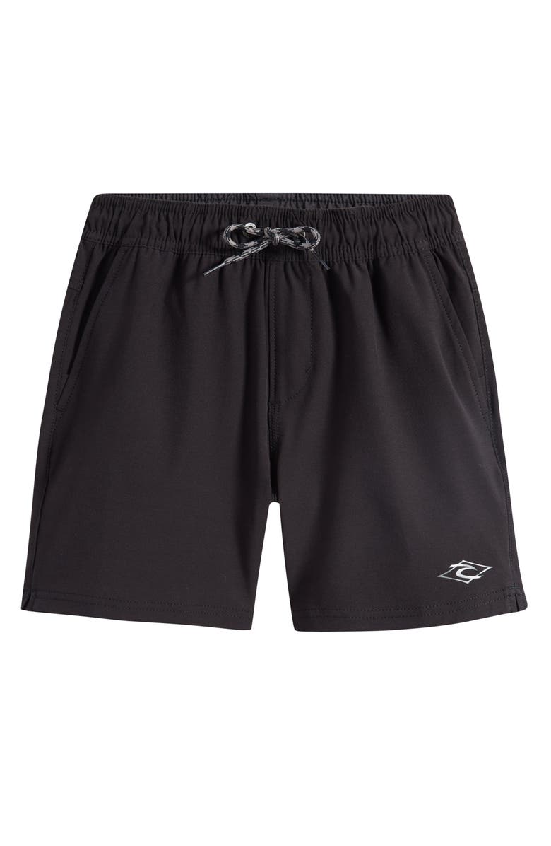 Rip Curl Kids' Boardwalk Phase Volley Swim Trunks, Main, color, Black