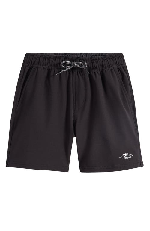 Rip Curl Kids' Boardwalk Phase Volley Swim Trunks In Black