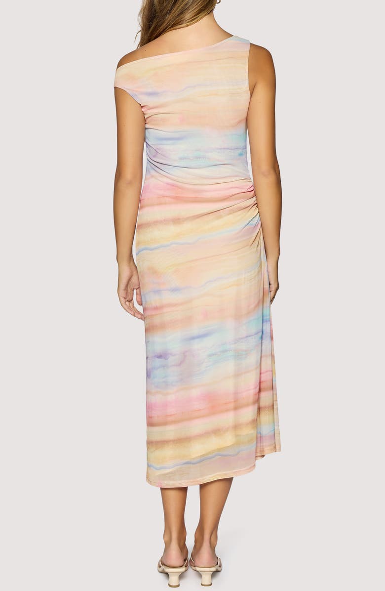 Lost + Wander Sunset Promenade One-Shoulder Maxi Dress, Alternate, color, Orange Multi