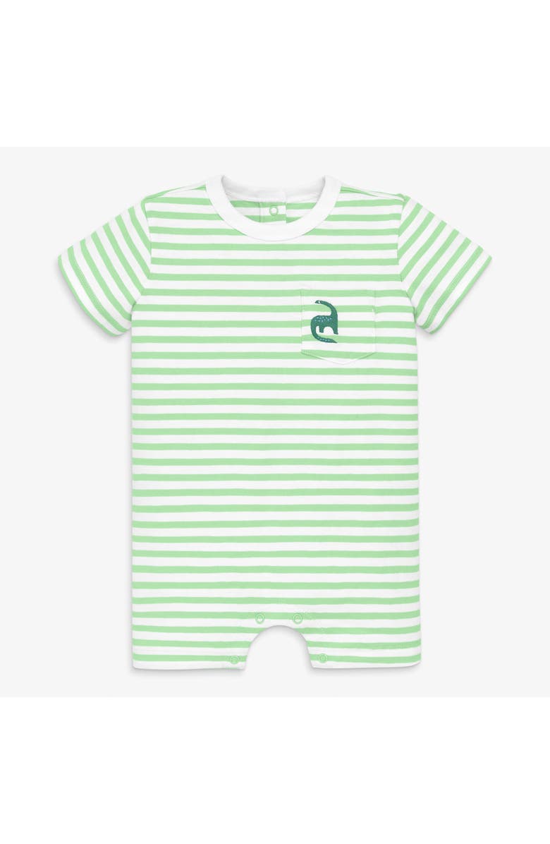 Primary Baby Embroidered Stripe Pocket Shortie, Main, color, Pear White Stripe