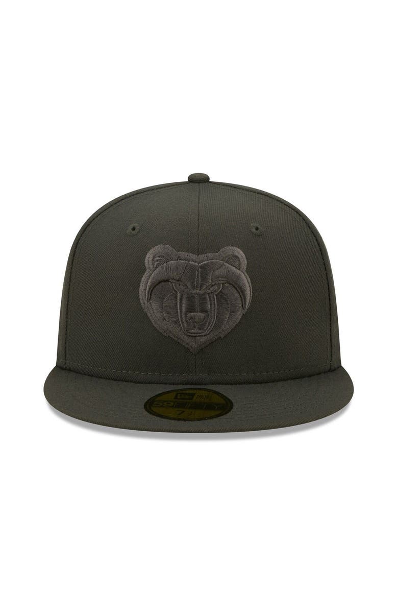 New Era Men's New Era Charcoal Memphis Grizzlies Steel Clouds Color Pack 59FIFTY Fitted Hat, Alternate, color,