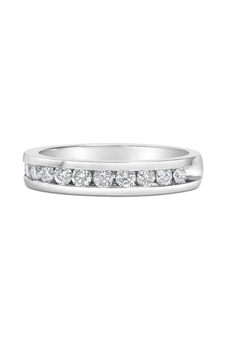 IGI Certified 18K Gold 1/2 Cttw Diamond Eternity Wedding Band Ring, Main, color, White Gold